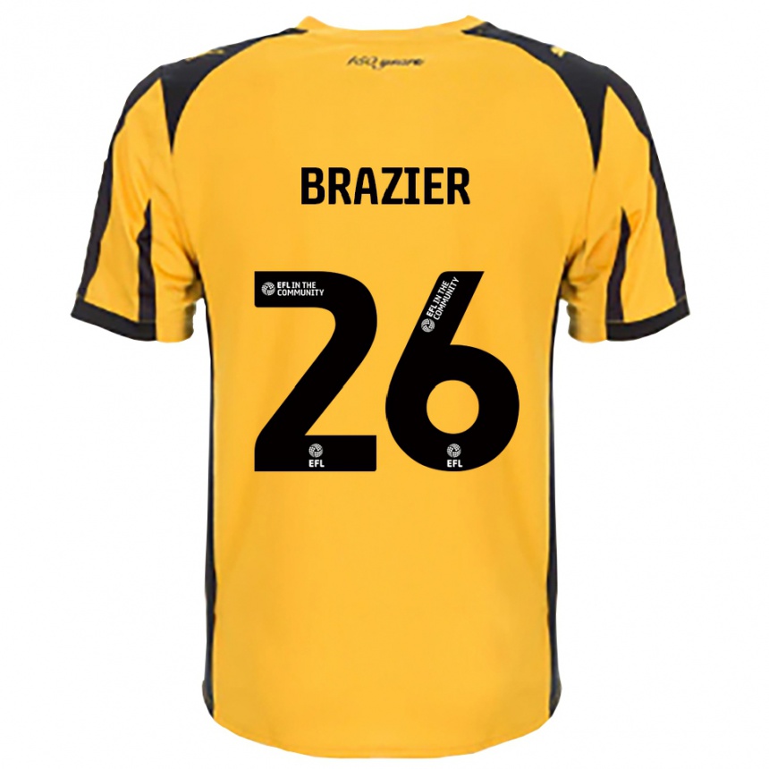 גברים כדורגל Liam Brazier #26 כתום שחור הרחק ג'רזי 2025/26