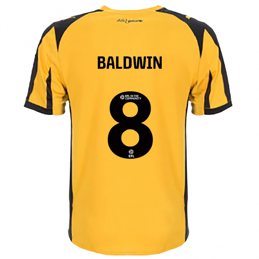 גברים כדורגל Meg Baldwin #8 כתום שחור הרחק ג'רזי 2025/26