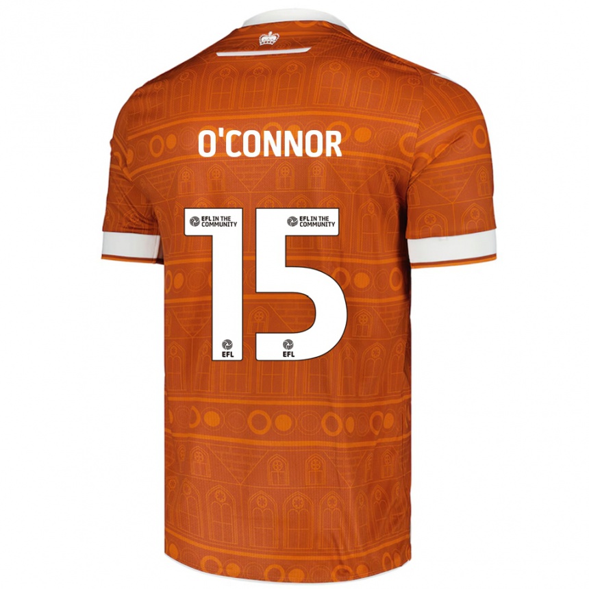 גברים כדורגל פאודי או'קונור #15 כתום לבן הרחק ג'רזי 2025/26