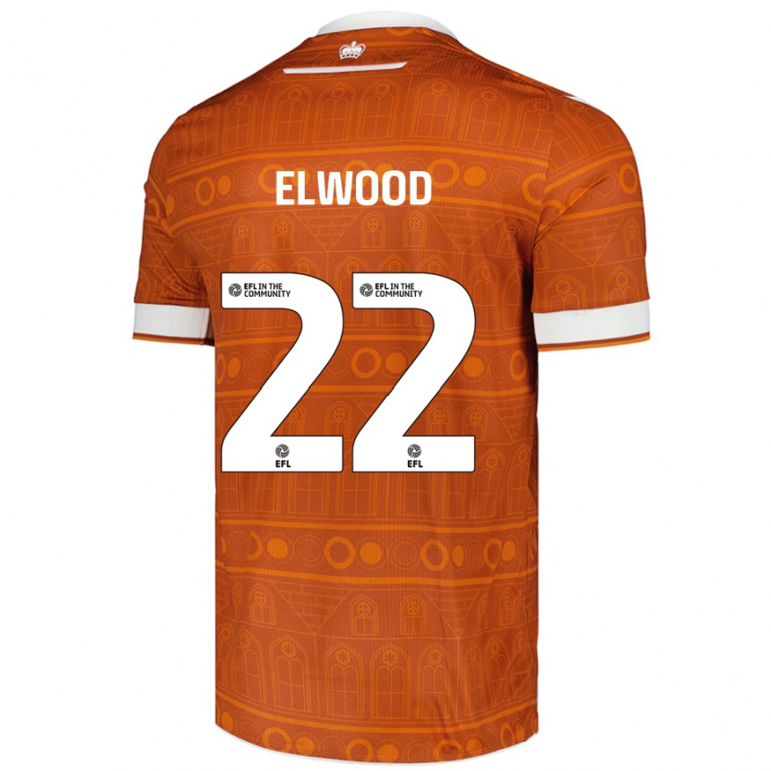 גברים כדורגל Amelia Elwood #22 כתום לבן הרחק ג'רזי 2025/26