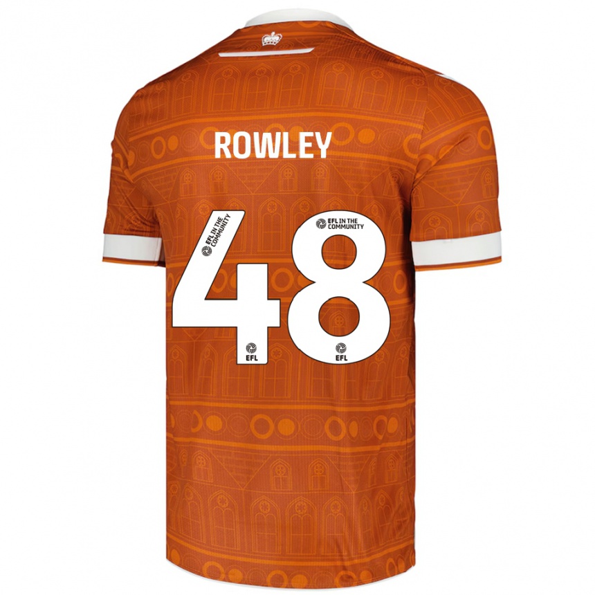 גברים כדורגל Matt Rowley #48 כתום לבן הרחק ג'רזי 2025/26