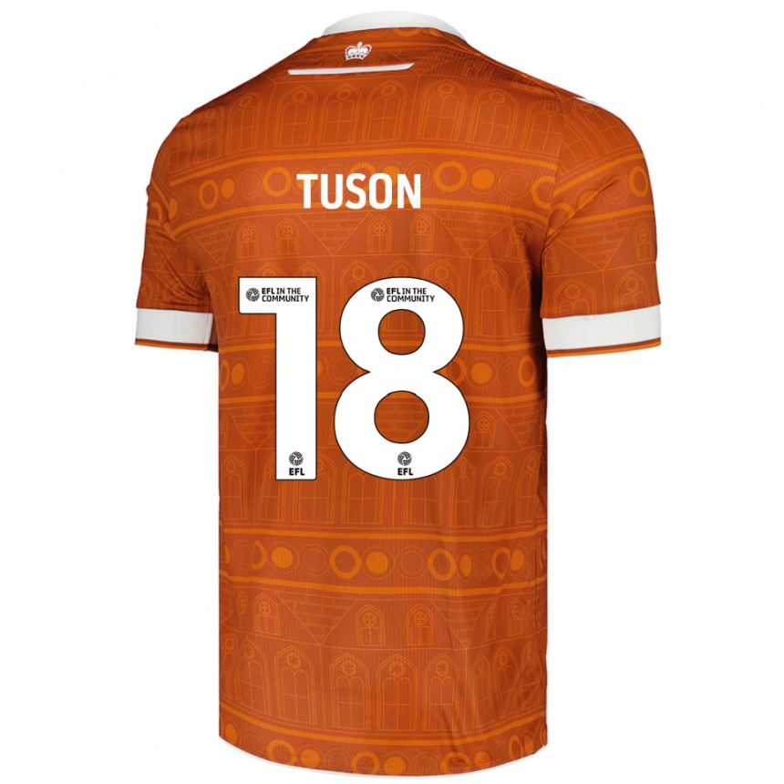 גברים כדורגל Freya Meadows-Tuson #18 כתום לבן הרחק ג'רזי 2025/26