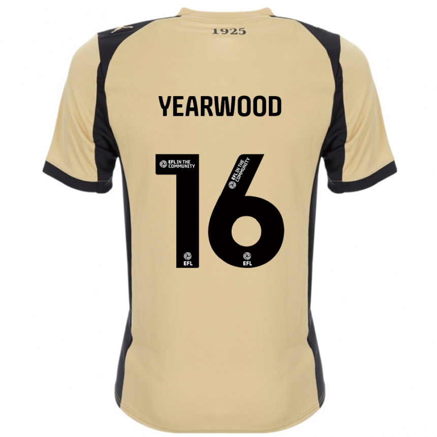 גברים כדורגל דרו ירווד #16 זהב שחור הרחק ג'רזי 2025/26