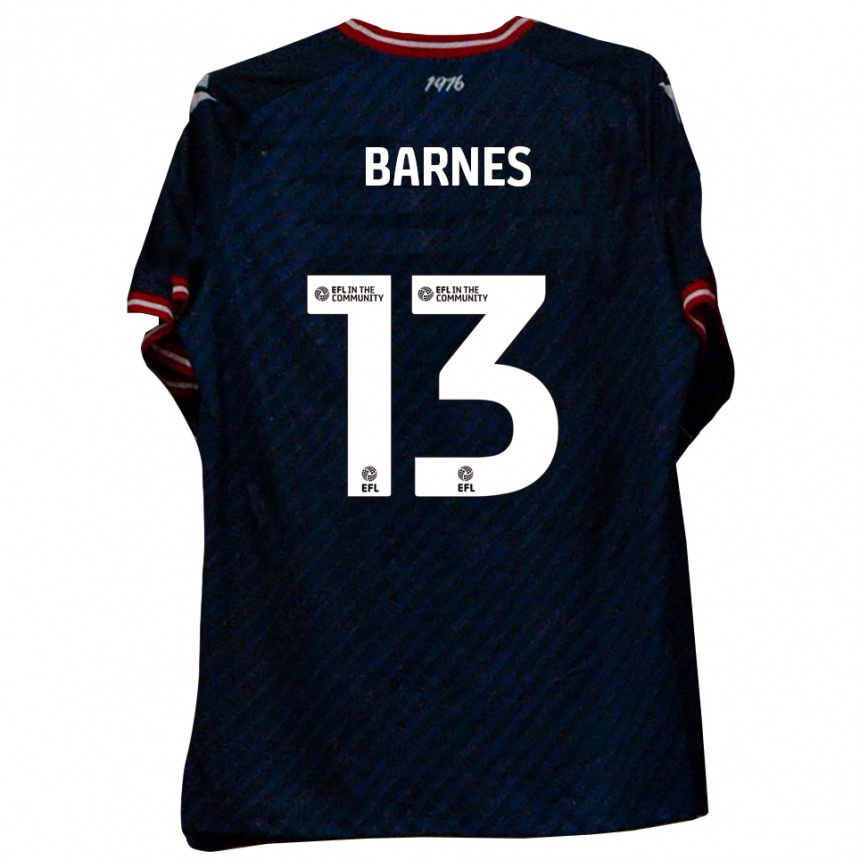 גברים כדורגל Callum Barnes #13 כחול נייבי אדום הרחק ג'רזי 2025/26