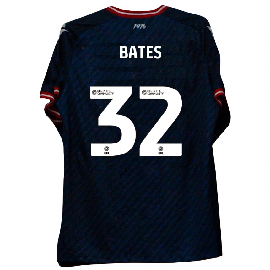 גברים כדורגל Ellis Bates #32 כחול נייבי אדום הרחק ג'רזי 2025/26