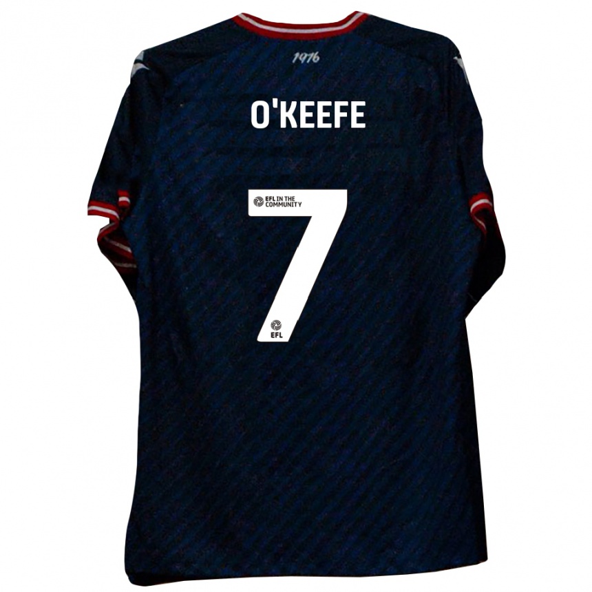 גברים כדורגל אלבי או'קיף #7 כחול נייבי אדום הרחק ג'רזי 2025/26