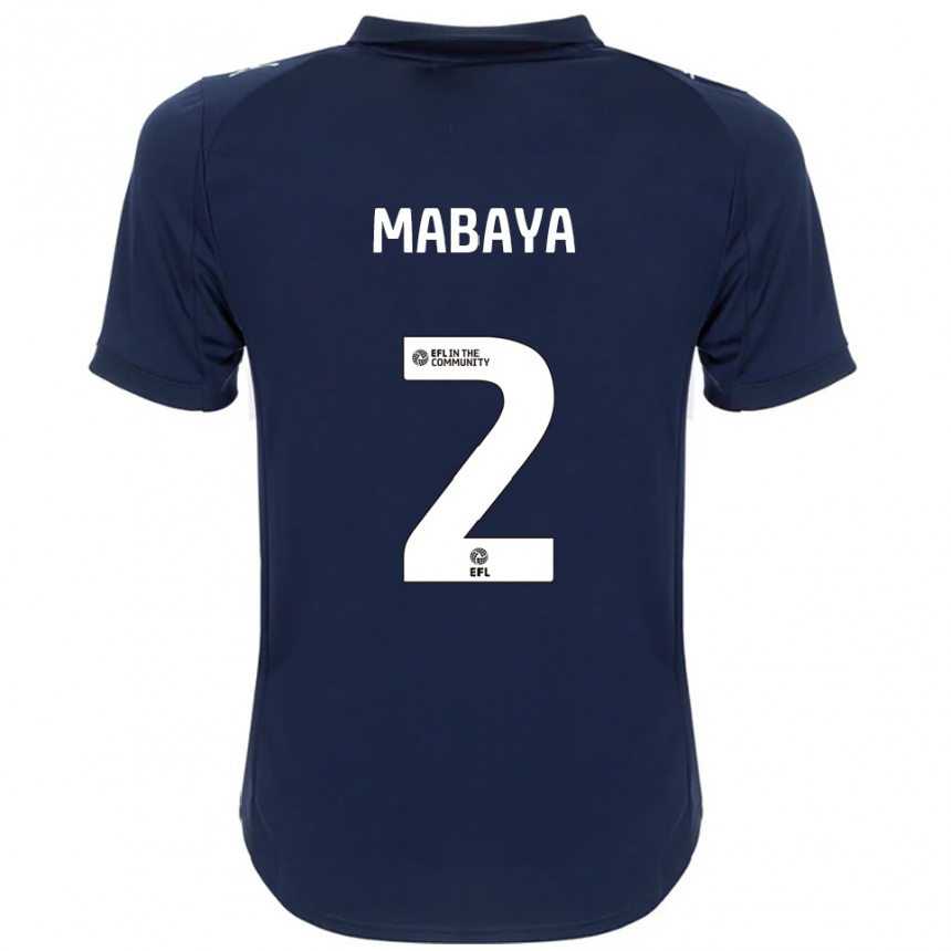 גברים כדורגל איזק מבאיה #2 כחול נייבי לבן הרחק ג'רזי 2025/26