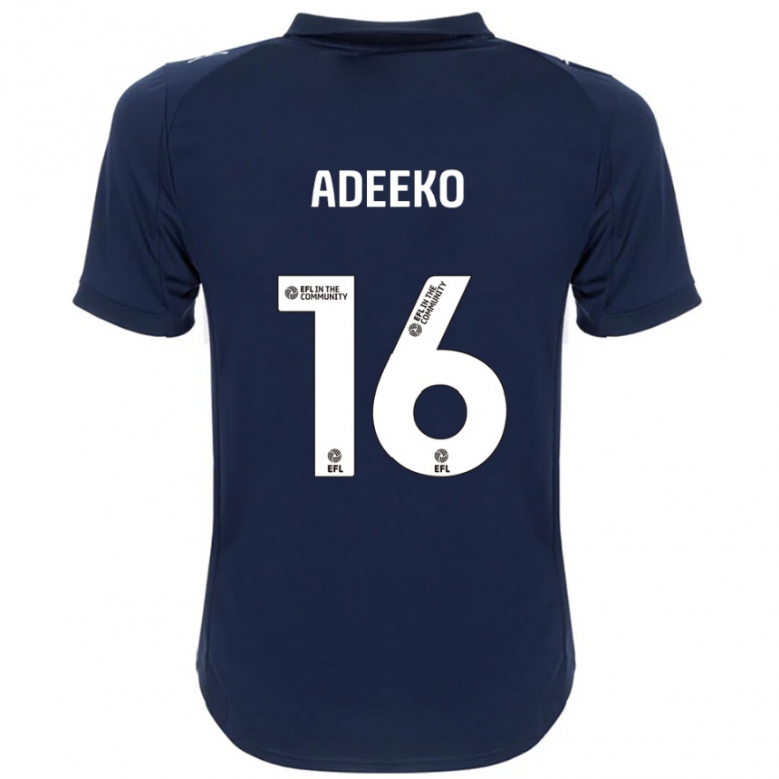 גברים כדורגל הדלת צרה יותר #16 כחול נייבי לבן הרחק ג'רזי 2025/26