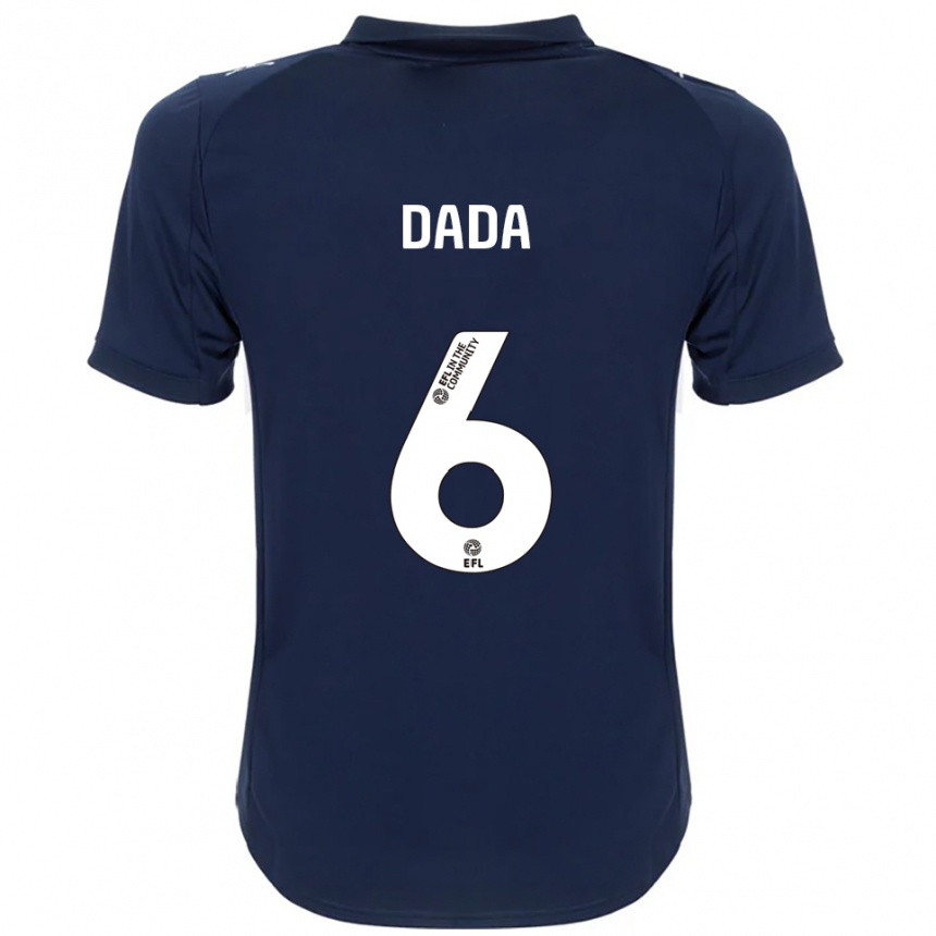 גברים כדורגל Niniola Dada #6 כחול נייבי לבן הרחק ג'רזי 2025/26