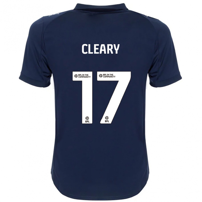 גברים כדורגל Ellie Cleary #17 כחול נייבי לבן הרחק ג'רזי 2025/26