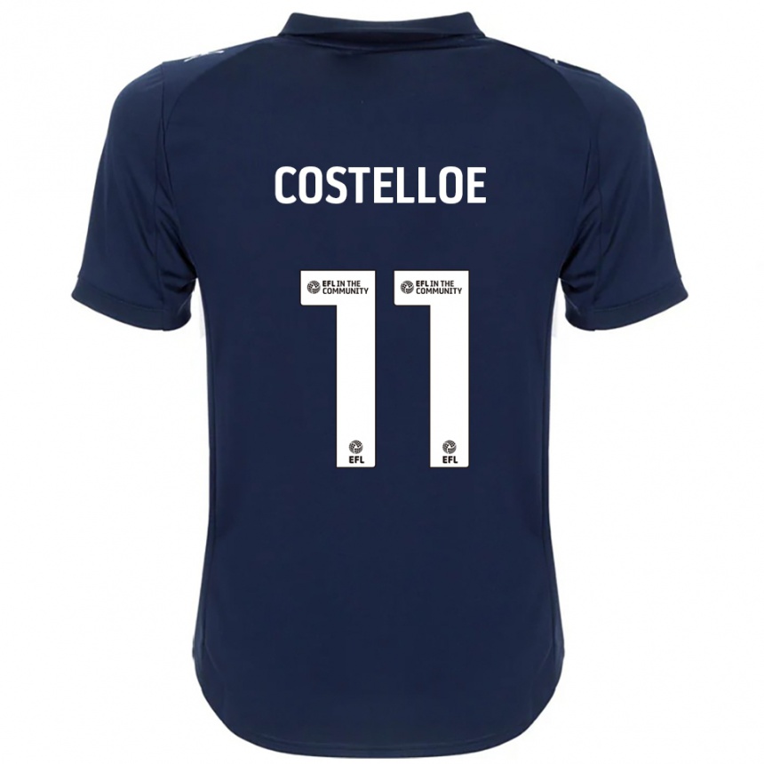 גברים כדורגל דארה קוסטלו #11 כחול נייבי לבן הרחק ג'רזי 2025/26