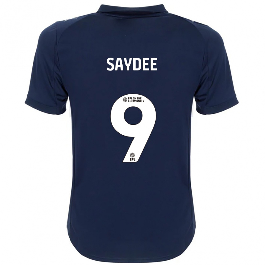 גברים כדורגל כריסטיאן סיידי #9 כחול נייבי לבן הרחק ג'רזי 2025/26