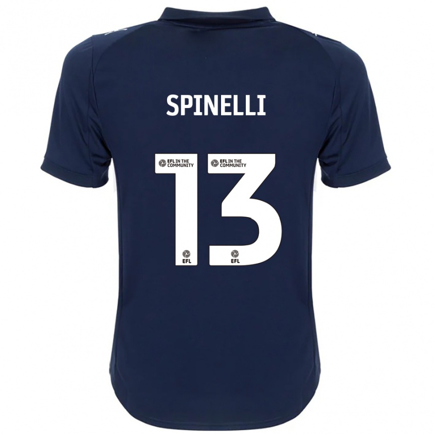 גברים כדורגל מטאו ספינלי #13 כחול נייבי לבן הרחק ג'רזי 2025/26