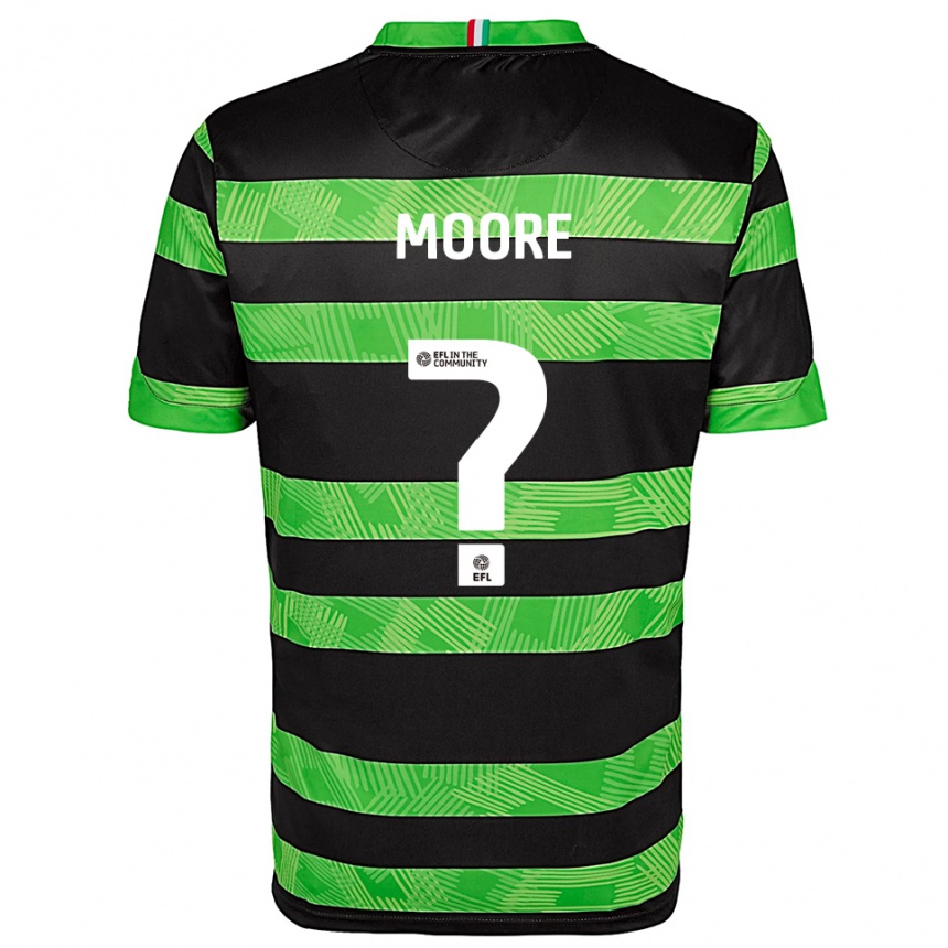 גברים כדורגל Kiayon Moore #0 שחור ירוק הרחק ג'רזי 2025/26