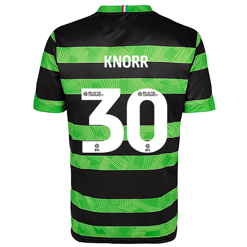 גברים כדורגל Dior Knorr #30 שחור ירוק הרחק ג'רזי 2025/26