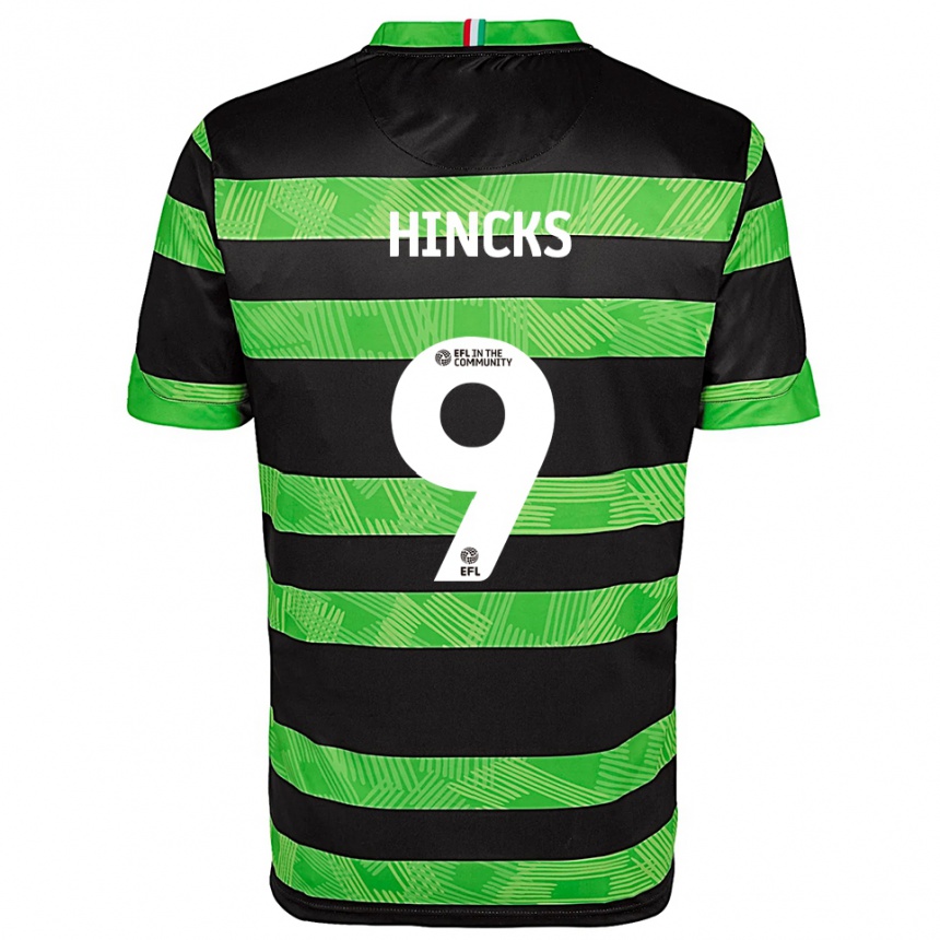 גברים כדורגל אשלי הינקס #9 שחור ירוק הרחק ג'רזי 2025/26
