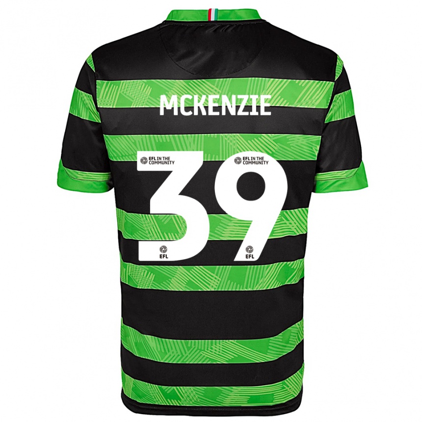 גברים כדורגל Kai Mckenzie #39 שחור ירוק הרחק ג'רזי 2025/26