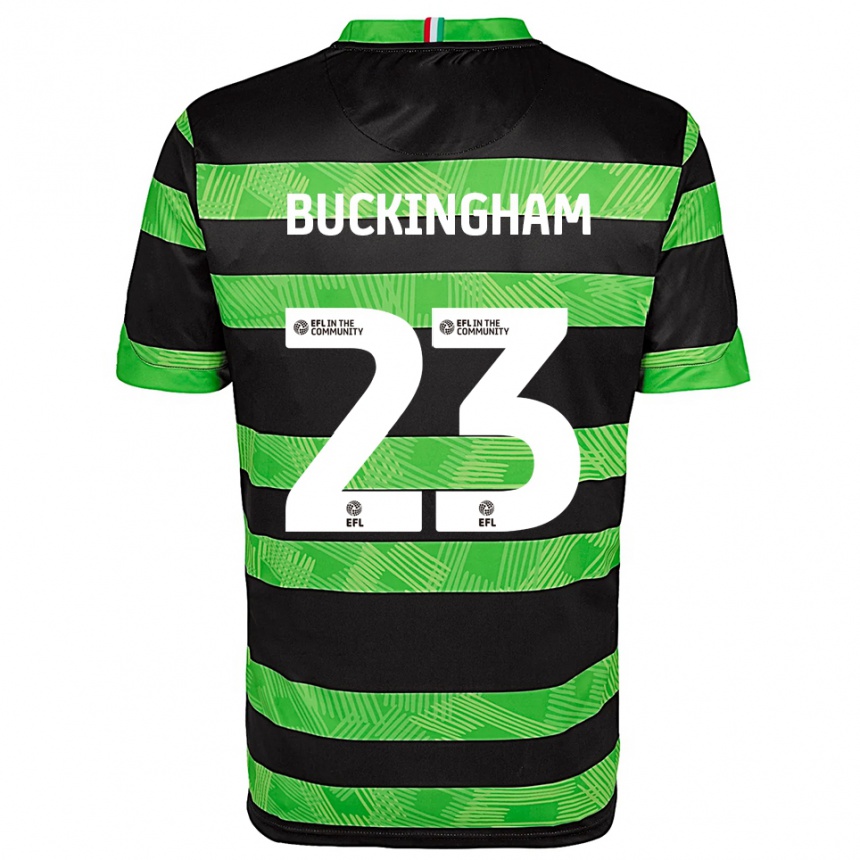 גברים כדורגל קיילי בקינגהאם #23 שחור ירוק הרחק ג'רזי 2025/26