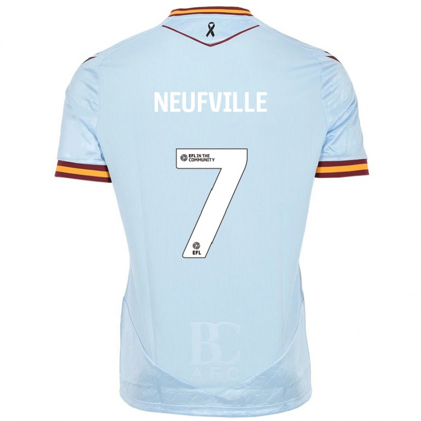 גברים כדורגל ג'וש נוויל #7 תכלת הרחק ג'רזי 2025/26