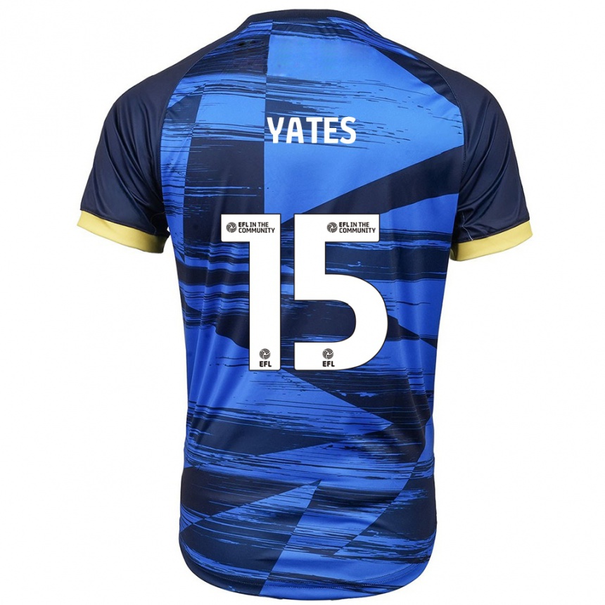 גברים כדורגל Katie Yates #15 כחול נייבי הרחק ג'רזי 2025/26