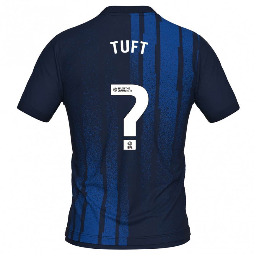 גברים כדורגל Jacob Tuft #0 כחול נייבי לבן הרחק ג'רזי 2025/26