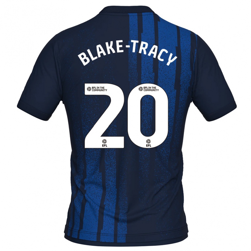 גברים כדורגל פרייזר בלייק-טרייסי #20 כחול נייבי לבן הרחק ג'רזי 2025/26