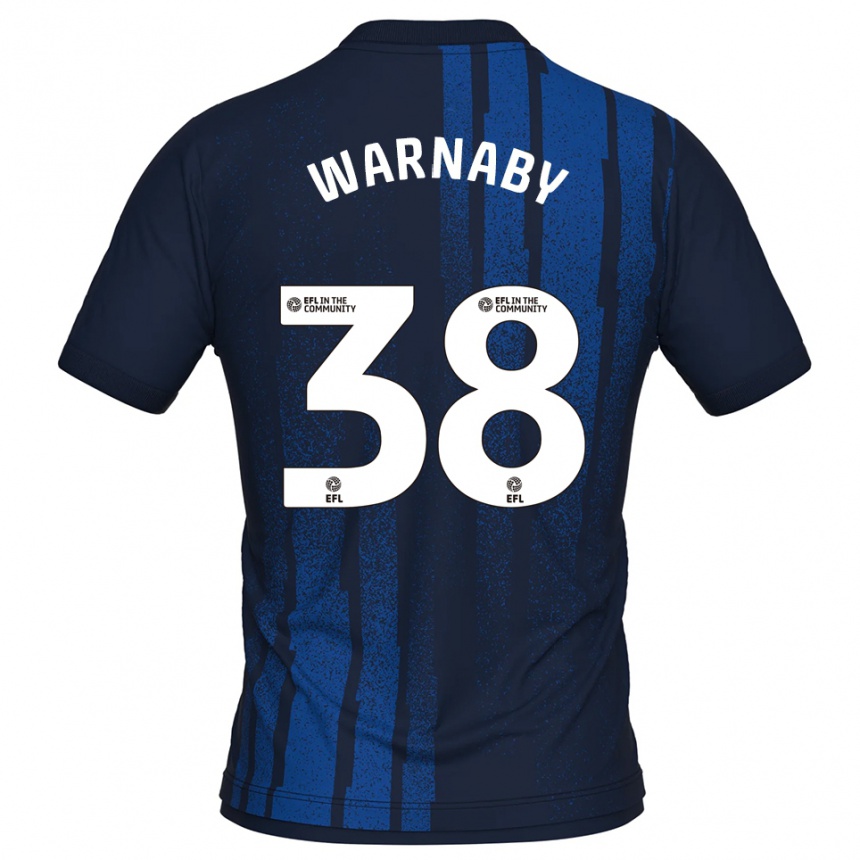 גברים כדורגל לואיס סמואל ורנבי #38 כחול נייבי לבן הרחק ג'רזי 2025/26