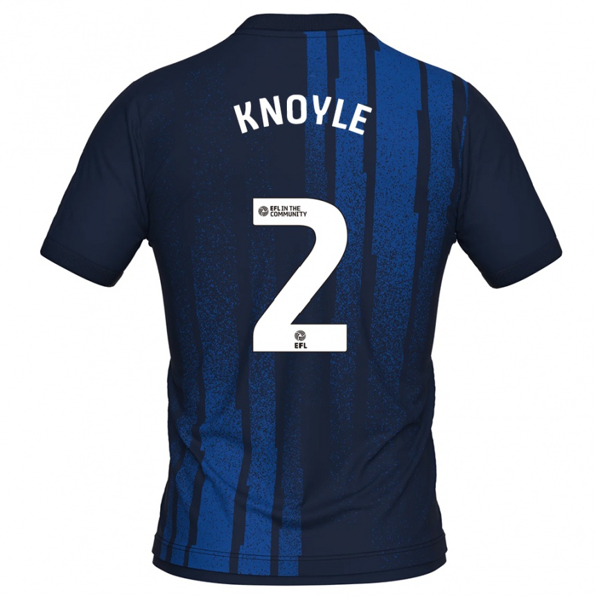 גברים כדורגל קייל נויל #2 כחול נייבי לבן הרחק ג'רזי 2025/26