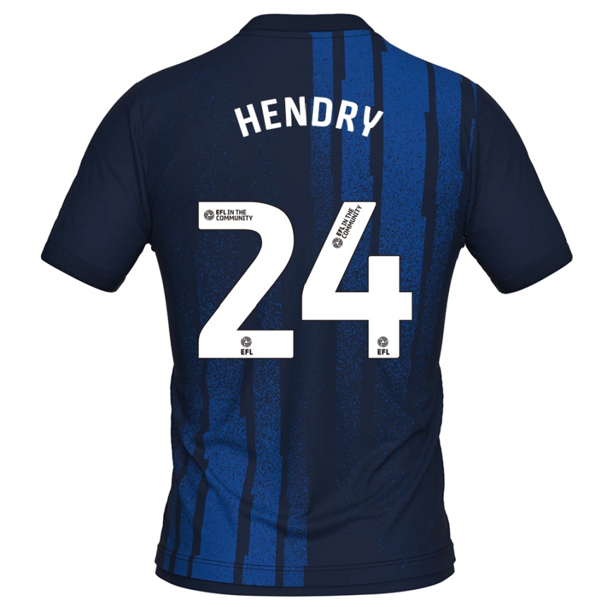 גברים כדורגל רייגן הנדרי #24 כחול נייבי לבן הרחק ג'רזי 2025/26