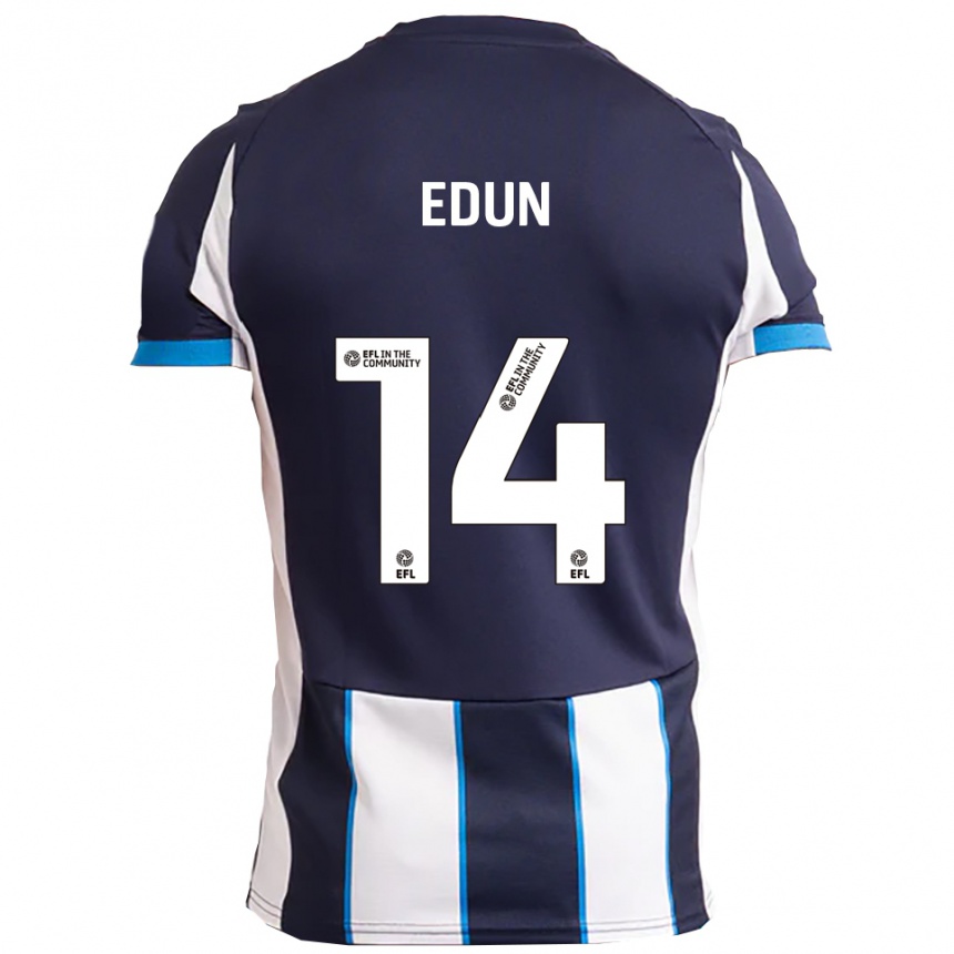 גברים כדורגל טאיו אדון #14 לבן כחול נייבי הרחק ג'רזי 2025/26