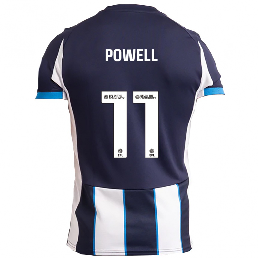 גברים כדורגל ניק פאוול #11 לבן כחול נייבי הרחק ג'רזי 2025/26