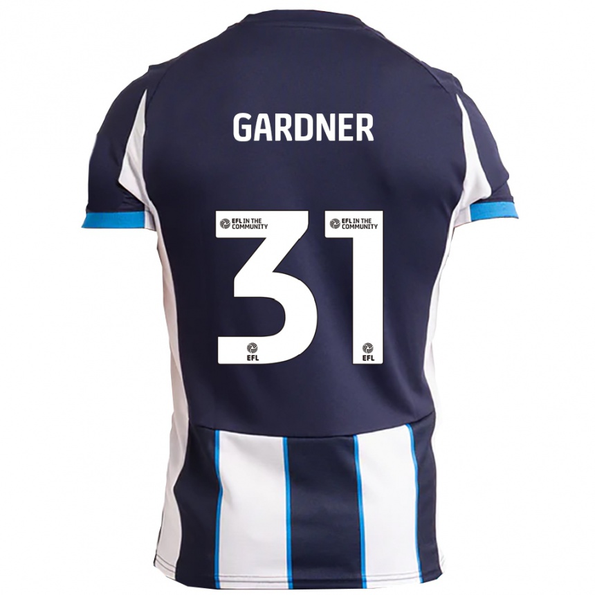 גברים כדורגל צ׳ה גרדנר #31 לבן כחול נייבי הרחק ג'רזי 2025/26