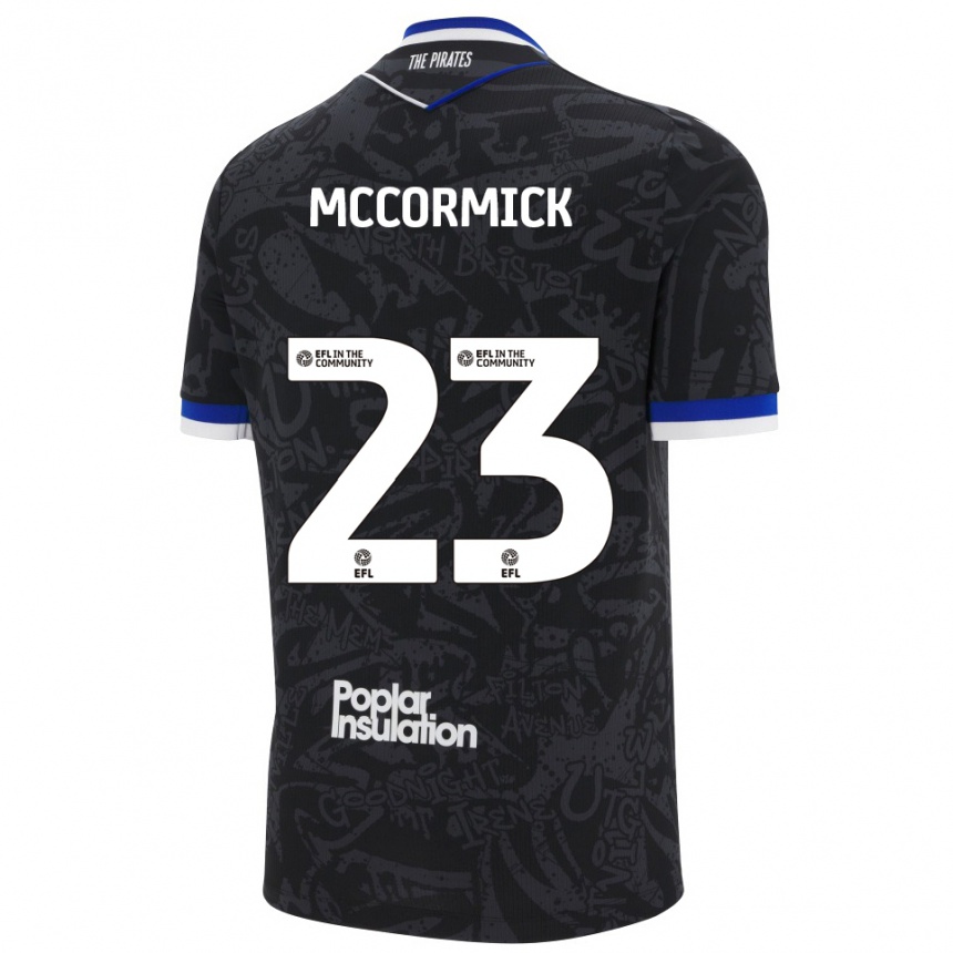 גברים כדורגל לוק מקורמיק #23 שחור לבן הרחק ג'רזי 2025/26