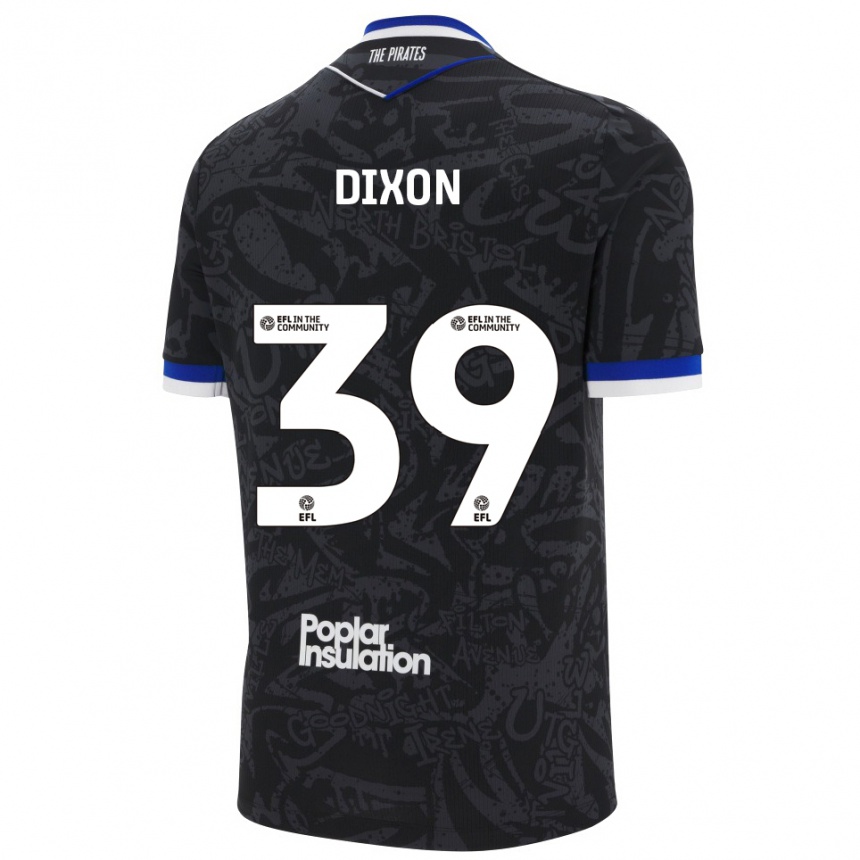 גברים כדורגל Quincy Dixon #39 שחור לבן הרחק ג'רזי 2025/26