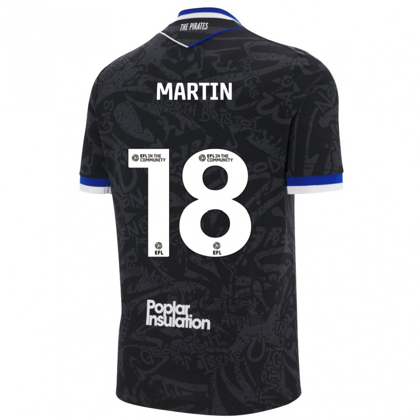 גברים כדורגל Chris Martin #18 שחור לבן הרחק ג'רזי 2025/26