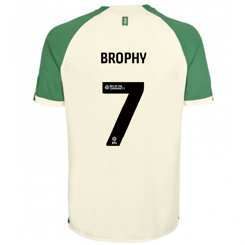 גברים כדורגל ג'יימס ברופי #7 לבן שמנת ירוק הרחק ג'רזי 2025/26