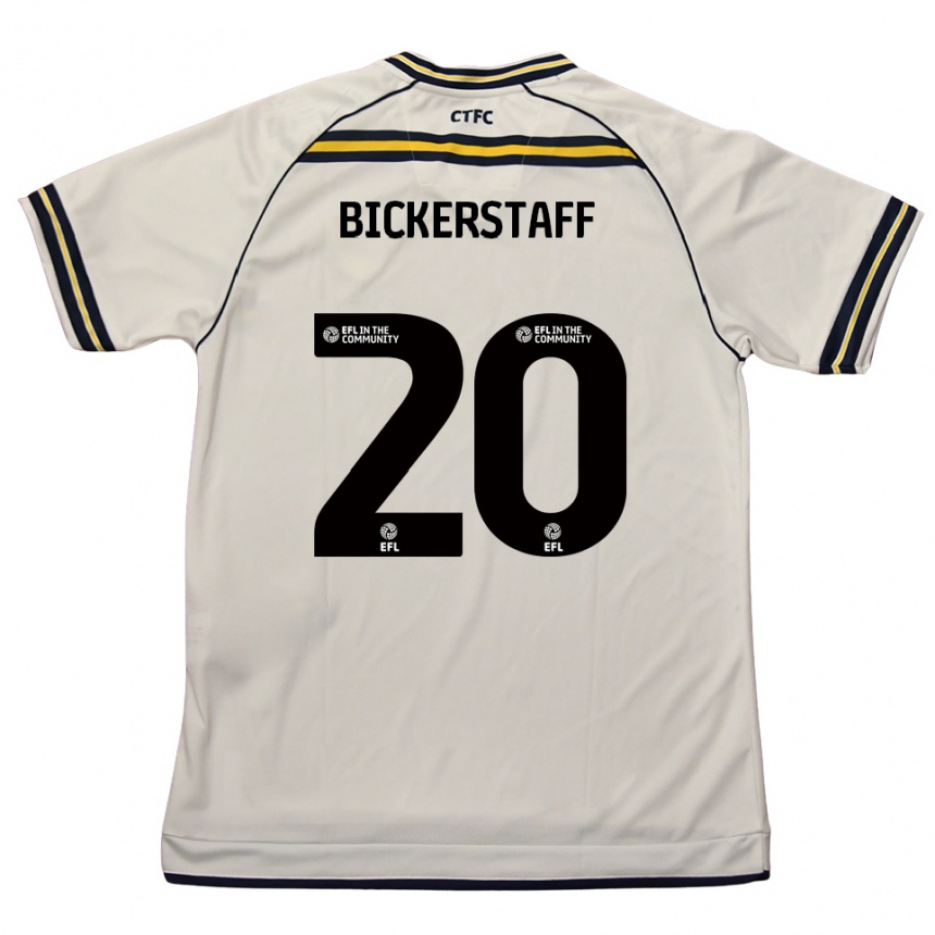 גברים כדורגל ג'ייק ביקרסטאף #20 לבן כחול נייבי הרחק ג'רזי 2025/26