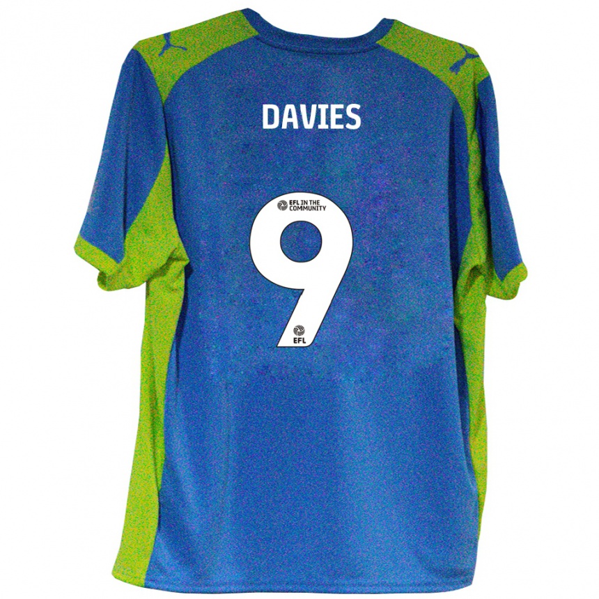 גברים כדורגל Will Davies #9 תכלת צהוב הרחק ג'רזי 2025/26