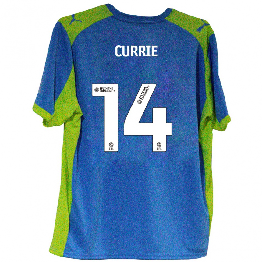 גברים כדורגל Harvey Currie #14 תכלת צהוב הרחק ג'רזי 2025/26