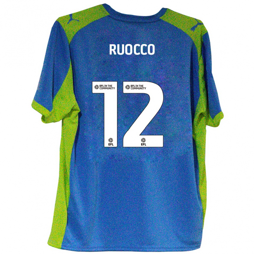 גברים כדורגל Alessio Ruocco #12 תכלת צהוב הרחק ג'רזי 2025/26