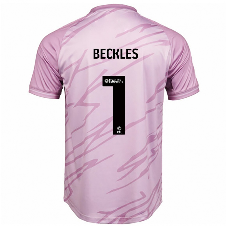 גברים כדורגל Frankie Beckles #1 ורוד שחור הרחק ג'רזי 2025/26