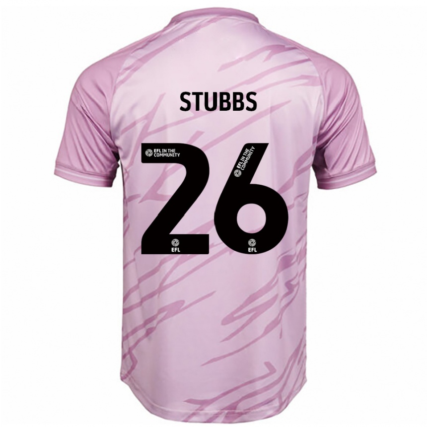 גברים כדורגל Sam Stubbs #26 ורוד שחור הרחק ג'רזי 2025/26