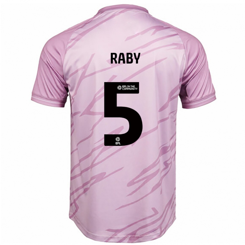 גברים כדורגל Alice Raby #5 ורוד שחור הרחק ג'רזי 2025/26