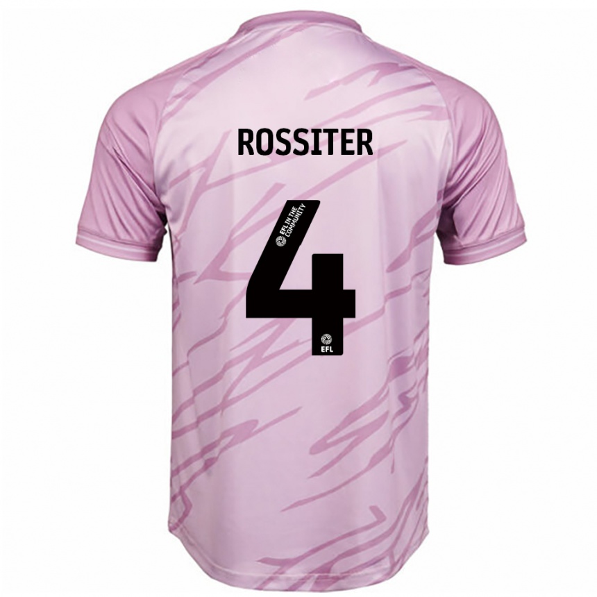 גברים כדורגל ג'ורדן רוסיטר #4 ורוד שחור הרחק ג'רזי 2025/26