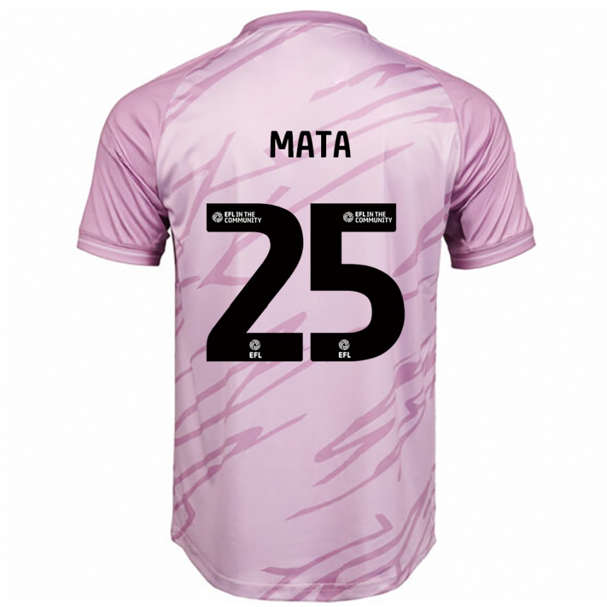 גברים כדורגל מקס מאטה #25 ורוד שחור הרחק ג'רזי 2025/26