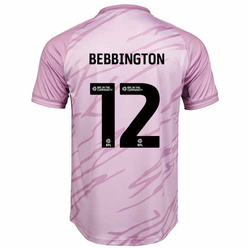 גברים כדורגל Kimberley Bebbington #12 ורוד שחור הרחק ג'רזי 2025/26