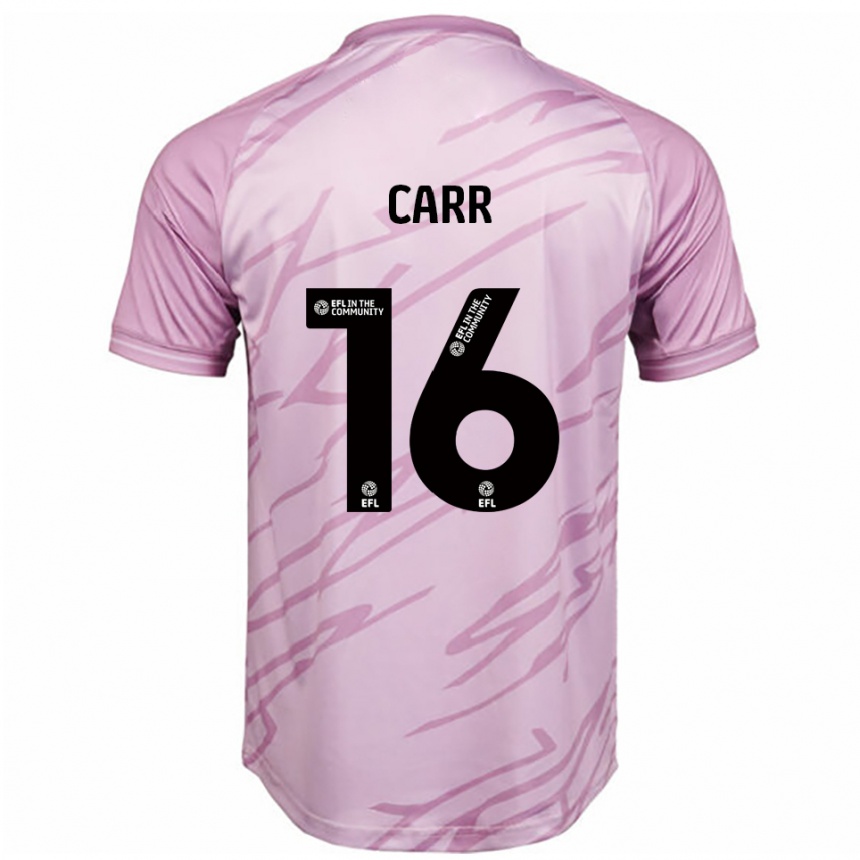 גברים כדורגל Jeorgia Carr #16 ורוד שחור הרחק ג'רזי 2025/26