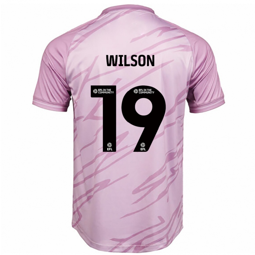 גברים כדורגל Pip Wilson #19 ורוד שחור הרחק ג'רזי 2025/26
