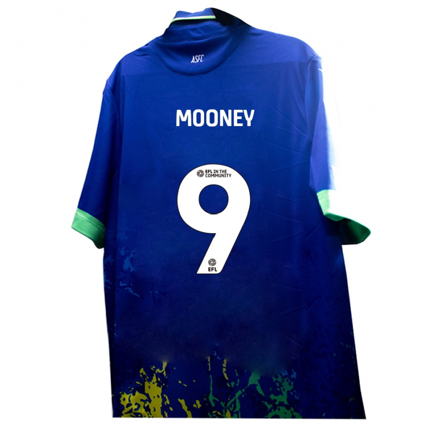 גברים כדורגל קלסי מוני #9 כחול צהוב הרחק ג'רזי 2025/26