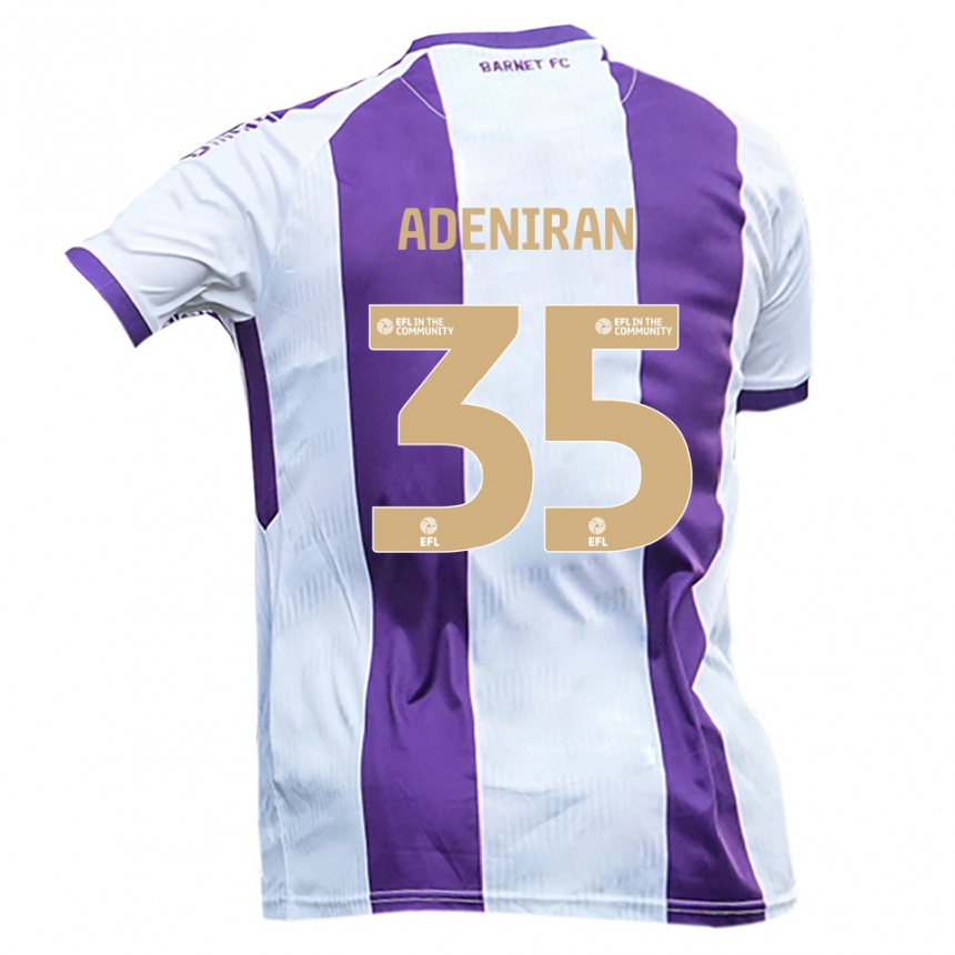 גברים כדורגל דניס אדניראן #35 לבן סגול הרחק ג'רזי 2025/26